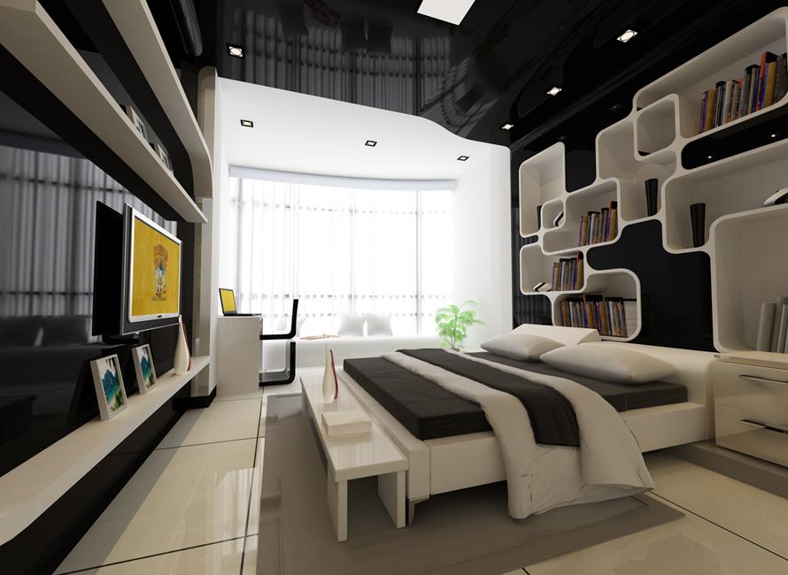 主卧地的平面装修布局效果图