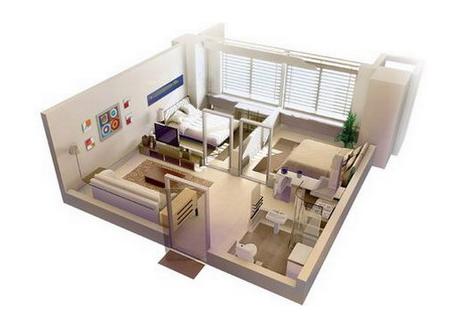 装修中挑选家具布置家具的实景参考图