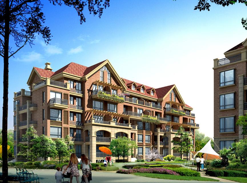 装修公司设计制做的楼盘朝向效果图